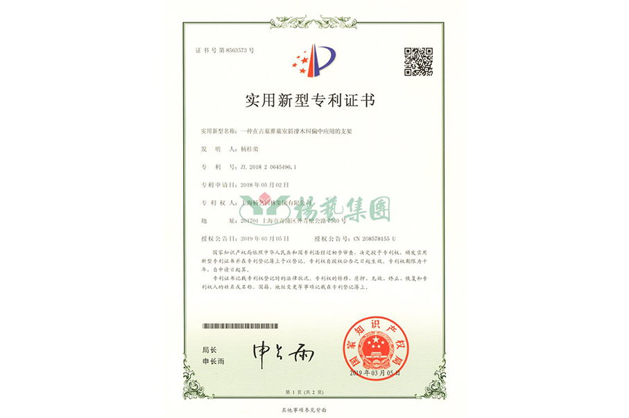 实用新型专利：一种在古墓葬墓室斜撑木纠偏中